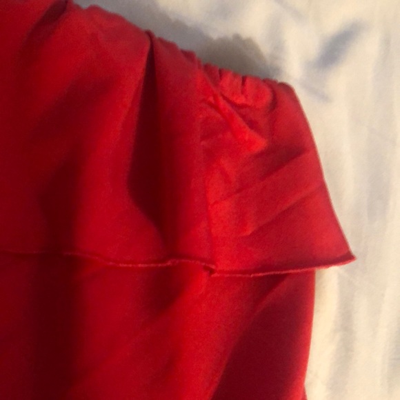 Red Strapless Top - Picture 2 of 3